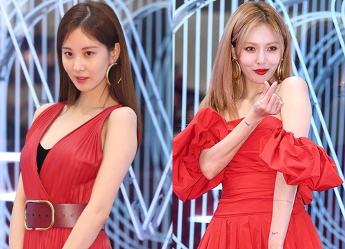 Màn đọ sắc "rực lửa" tại sự kiện: Seohyun lấn át 2 mỹ nhân Hàn đình đám, Hyuna quá gợi cảm nhưng sao trông sợ thế này?