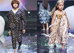 Mẫu nhí catwalk trên mặt nước trong tiệc sinh nhật Ngoisao.net