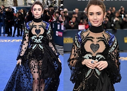 Lily Collins quyến rũ với váy xuyên thấu