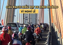 Cầu Rạch Miễu kẹt xe kinh hoàng vì dân đổ về quê nghỉ lễ