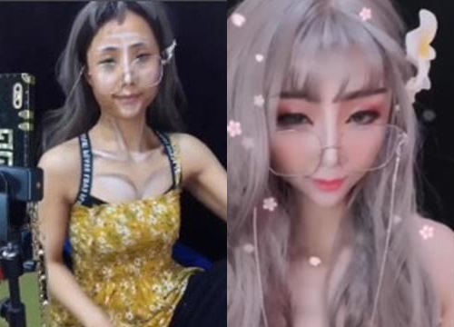 Lật tẩy nhan sắc thật của các hotgirl livestream, da nhăn nheo, chảy xệ như bà lão