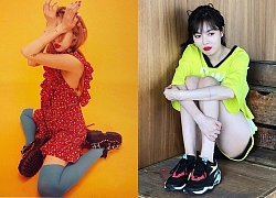 Thân hình liễu yếu đào tơ nhưng Hyuna vẫn nghiền nặng mốt sneaker béo phì