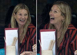 Kate Moss không ngại để mặt mộc lộ đầy vết nhăn