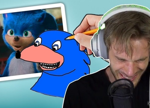 PewDiePie trổ tài "chỉnh sửa" tạo hình của Sonic trong bộ phim mới và kết quả như này đây