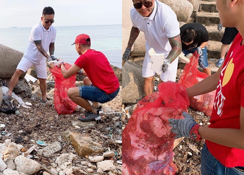 Tuấn Hưng cùng nhóm bạn đi dọn rác quanh bờ biển huyện đảo Lý Sơn: "Có thể nhiều người sẽ nói chúng tôi có vấn đề nhưng cứ làm thôi"