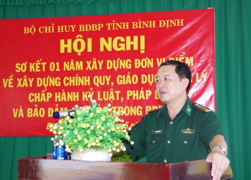 BĐBP Bình Định sơ kết 1 năm xây dựng đơn vị điểm về chính quy, giáo dục, quản lý chấp hành kỷ luật