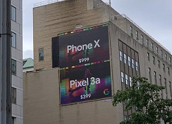 Dìm hàng Apple, Google treo biển quảng cáo so sánh iPhone X và Pixel 3a ngay cạnh Apple Store