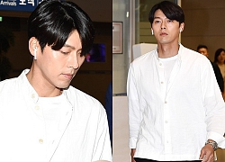 Hyun Bin mặc đồ giản dị ra sân bay mà tựa tổng tài và chiếc mũi thì sắc như muốn &quot;đòi mạng&quot; chị em