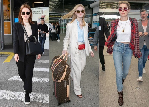 Selena Gomez, Amber Heard, Elle Fanning đọ sắc cùng Julianne Moore tại sân bay đến LHP Cannes 2019