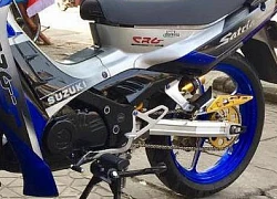 Suzuki Satria 120 "xì po" được độ kiểng, bắt mắt hơn