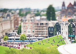 Amsterdam như thành phố đồ chơi dưới ống kính tilt-shift