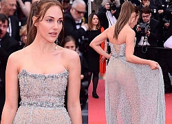 Ngay ngày khai mạc LHP Cannes 2019 đã có một người đẹp vô danh lộ nguyên cả "bàn tọa" trước bàn dân thiên hạ