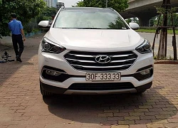 Thêm một chiếc Hyundai Santa Fe mang biển ngũ quý xuất hiện trong làng xe Việt