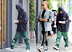 Justin Bieber cúi gằm mặt, lững thững đi theo vợ đến trung tâm spa