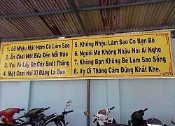 Khẩu hiệu 8 điều khuyến khích cánh mày râu nhậu nhẹt trong quán bia "Người mà không nhậu nói ai nghe" gây tranh cãi