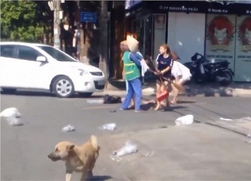 'Không thể chấp nhận hành vi côn đồ, lao vào đánh cô lao công'