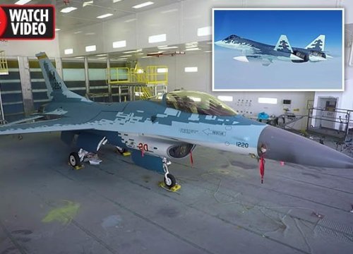 Không quân Mỹ sơn màu chiến đấu cơ giống hệt tiêm kích Su-57 của Nga