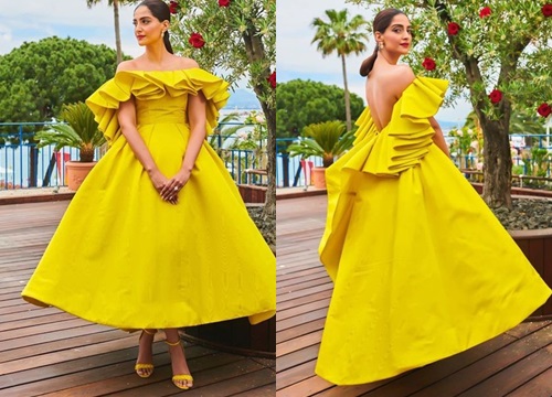 Sao Ấn Độ Sonam Kapoor "lấp ló" ngực đầy tại LHP Cannes