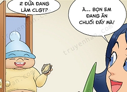 Kim Chi & Củ Cải (bộ mới) phần 158: Tập ăn chuối (2)