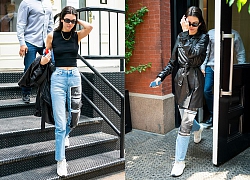 "Chân dài" Kendall Jenner sành điệu xuống phố với set đồ cá tính