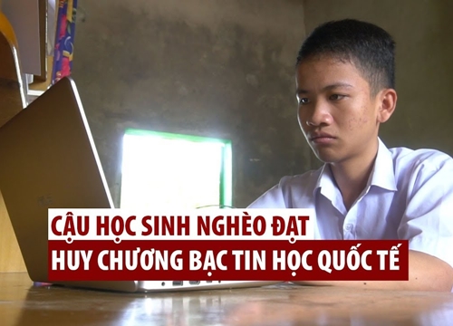 Con trai vợ chồng phụ hồ giành Huy chương bạc Tin học quốc tế