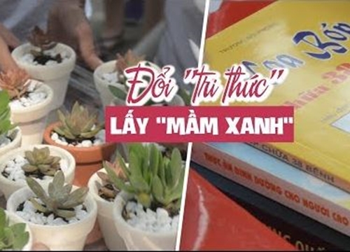 Đổi sách cũ lấy cây xanh tại Ngày hội Sống xanh 2019