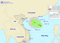 Áp thấp xuất hiện trên Biển Đông, đang hướng về Bắc Bộ, Bắc Trung Bộ