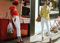 Jeans trắng phẳng phiu và 12 gợi ý mix&match dành cho chị em muốn thay mới hoàn toàn style công sở