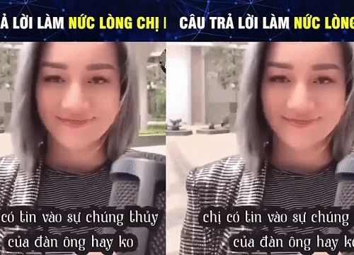 Trả lời câu hỏi "có tin vào sự chung thủy của đàn ông hay không?" theo cách gây sốc, gái đẹp khiến chị em vỗ tay ầm ầm