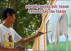 Bức tường kỳ lạ đầy tranh phong cảnh Việt Nam tại Tòa thánh Cao Đài ở Tây Ninh