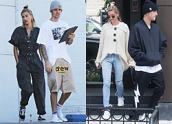 Hailey Baldwin lộ vẻ mặt bơ phờ khi ra phố ăn trưa cùng Justin Bieber