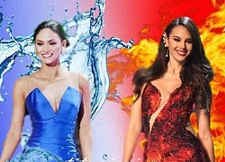 'Mèo xám' Catriona Gray quyết chơi lớn khi chọn váy Thủy - Hỏa trong thời khắc chuyển giao quyền lực