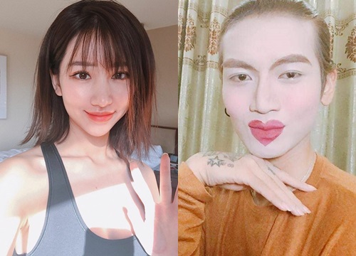 SAO MAKE OVER: Huyền Baby mặt y chang tượng sáp - 'khóc thét' với màn trang điểm của Lê Dương Bảo Lâm