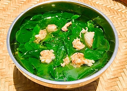 Canh rau ngót nấu tôm