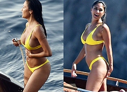 Nicole Scherzinger bốc lửa với bikini vàng