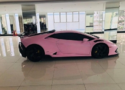 Chi tiết bộ "áo hồng" cá tính trên Lamborghini Huracan của đại gia Bạc Liêu