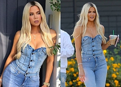 Khloe Kardashian diện "cây" đồ Jeans khoe thân hình bốc lửa