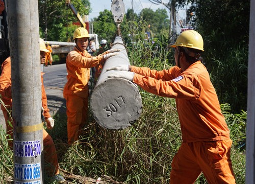 Chủ động ứng phó và khắc phục sự cố lưới điện do mưa bão