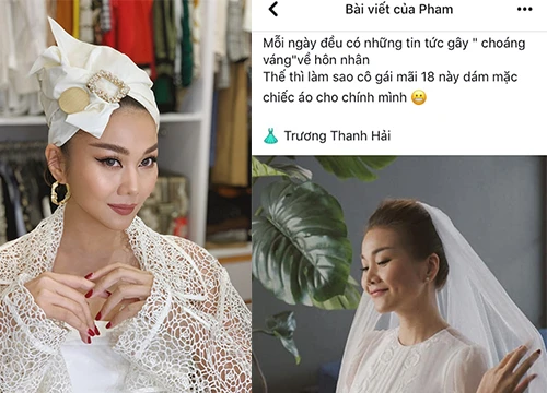 Thanh Hằng bất ngờ tung ảnh mặc váy cưới, úp mở chuyện sẽ kết hôn?