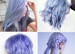 Bắt kịp hot trend màu tóc 2019 với sắc xanh tím periwinkle