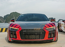 CAR PASSION 2019: Cận cảnh siêu xe Audi R8 V10 Plus với bộ đề can "thửa riêng" của doanh nhân Nguyễn Quốc Cường