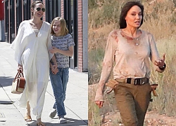 Angelina Jolie dịu dàng bên con, dữ dội trên phim trường