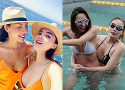 Giữa tin đồn yêu đồng giới, Kỳ Duyên và Minh Triệu gây sốc với loạt ảnh mặc bikini ôm nhau tình tứ dưới hồ bơi