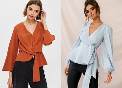 Những kiểu áo blouse thắt eo cho nàng công sở