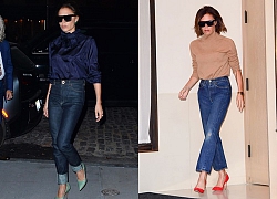 Học Victoria Beckham cách mặc quần jeans đi làm