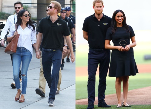 Ngược đời như Meghan Markle: lúc bầu bí thì đi giày cao chót vót, tới bây giờ lại thảnh thơi đi giày bệt