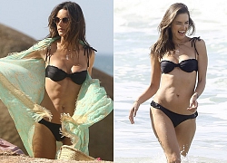 Alessandra Ambrosio khoe thân hình bốc lửa, đùa vui với cánh sóng