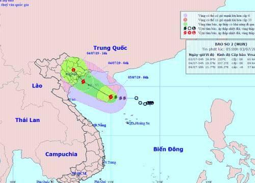 Bão số 2 uy hiếp Quảng Ninh-Hải Phòng, mưa lớn diện rộng suốt dải Trung Bộ