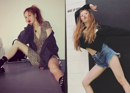 Muôn kiểu pose dáng xoạc chân 'siêu rộng khổng lồ' khiến fan 'mất máu' của HyunA