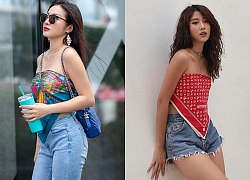 Học sao Việt biến khăn thành áo quây - hot trend 2019